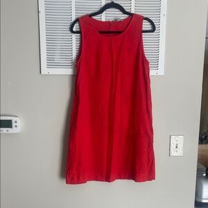 J. Crew Red Linen Mini Dress